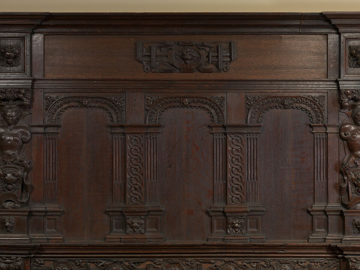 Paneling from a house on the Hall Quay, Great Yarmouth, Norfolk, Oak, British