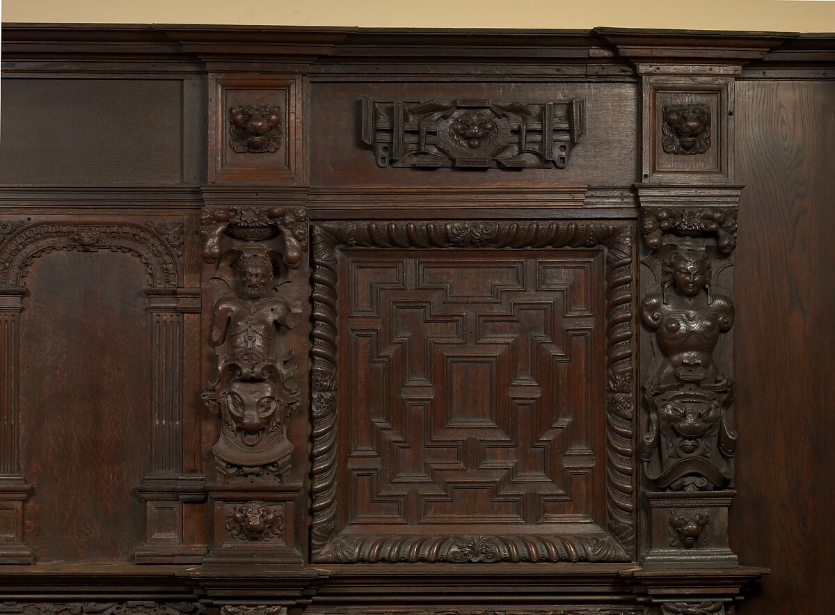 Paneling from a house on the Hall Quay, Great Yarmouth, Norfolk, Oak, British