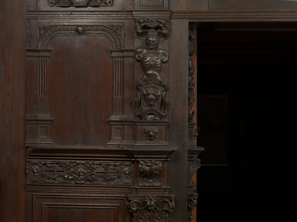 Paneling from a house on the Hall Quay, Great Yarmouth, Norfolk, Oak, British
