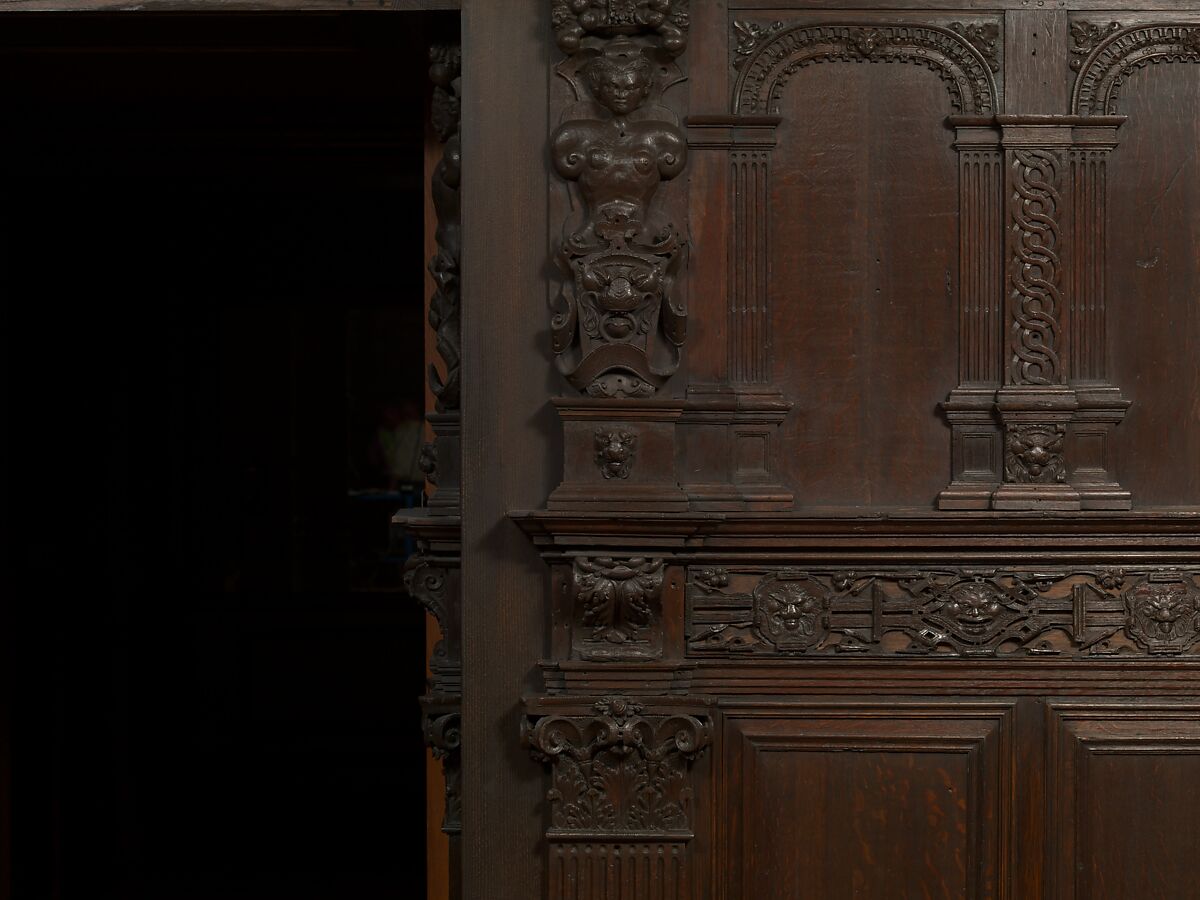 Paneling from a house on the Hall Quay, Great Yarmouth, Norfolk, Oak, British