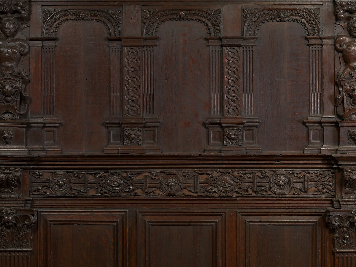 Paneling from a house on the Hall Quay, Great Yarmouth, Norfolk, Oak, British