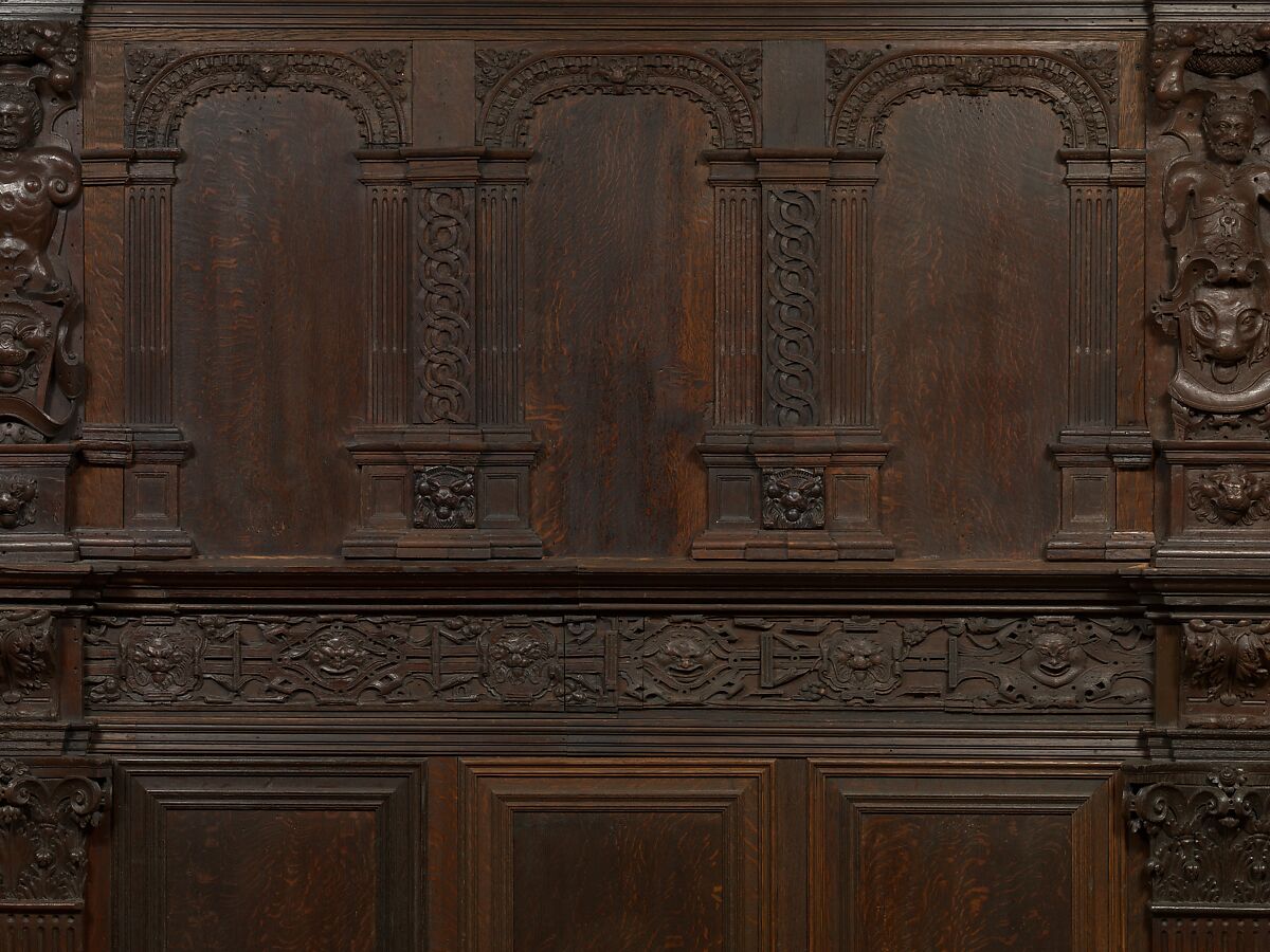 Paneling from a house on the Hall Quay, Great Yarmouth, Norfolk, Oak, British