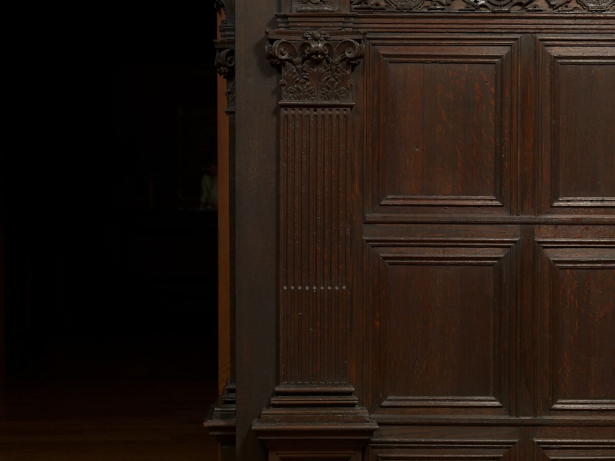 Paneling from a house on the Hall Quay, Great Yarmouth, Norfolk, Oak, British