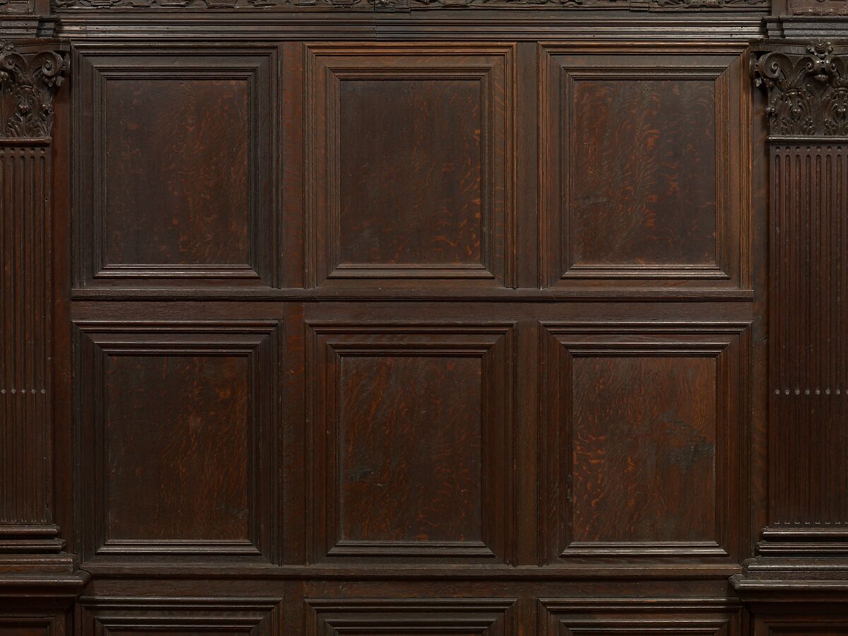 Paneling from a house on the Hall Quay, Great Yarmouth, Norfolk, Oak, British