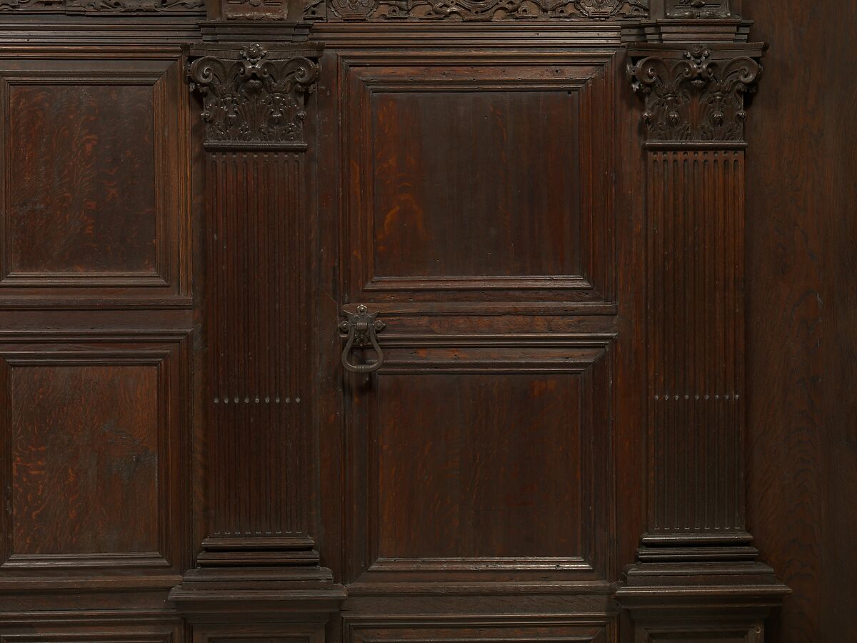 Paneling from a house on the Hall Quay, Great Yarmouth, Norfolk, Oak, British