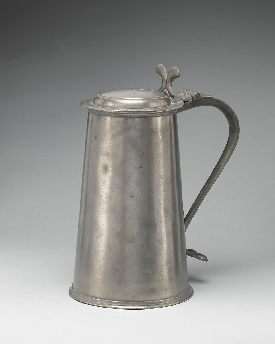 Flagon, William Wood (ca. 1700–1730), Pewter, British 