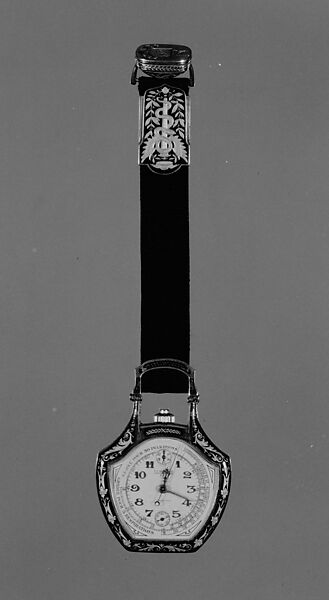 Physician's watch, Gold and enamel, Swiss, Geneva 