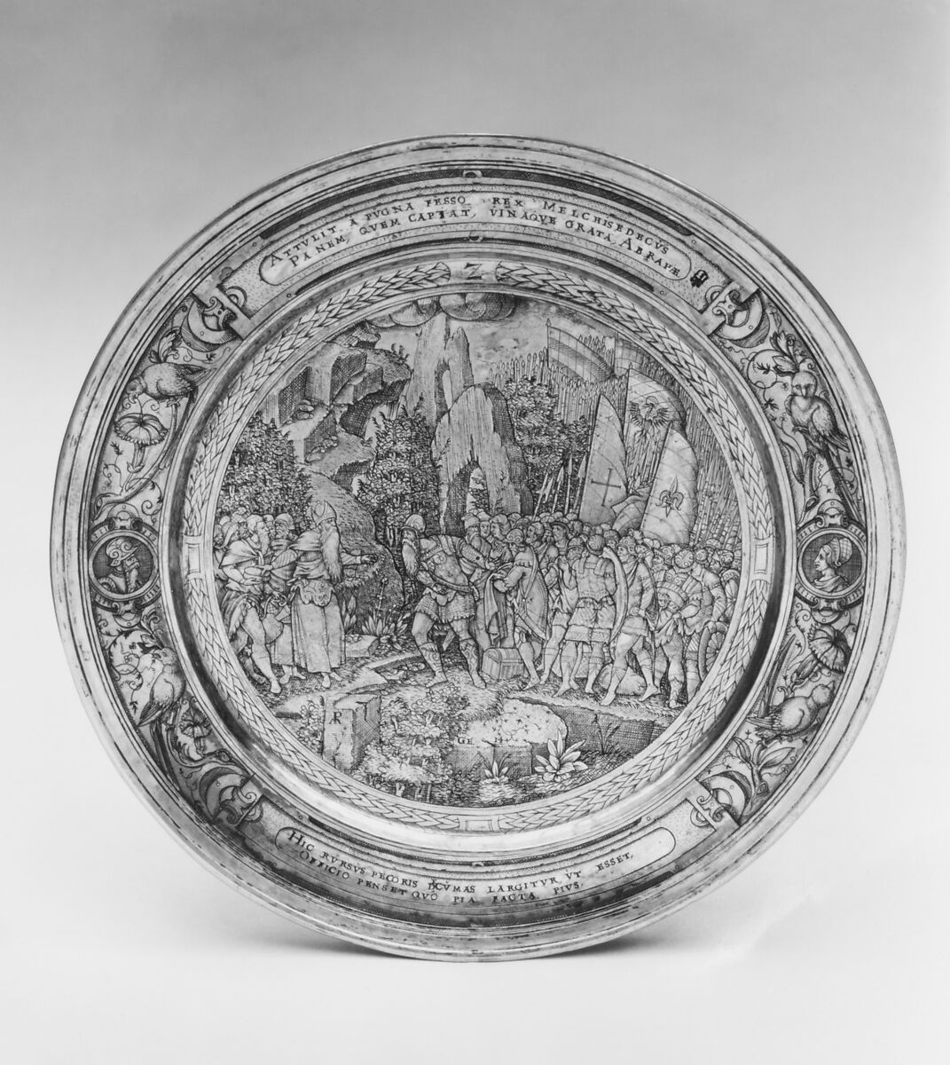 Abraham Refreshed by Melchisedek, Possibly engraved by P.M., Silver, partly gilded, probably British