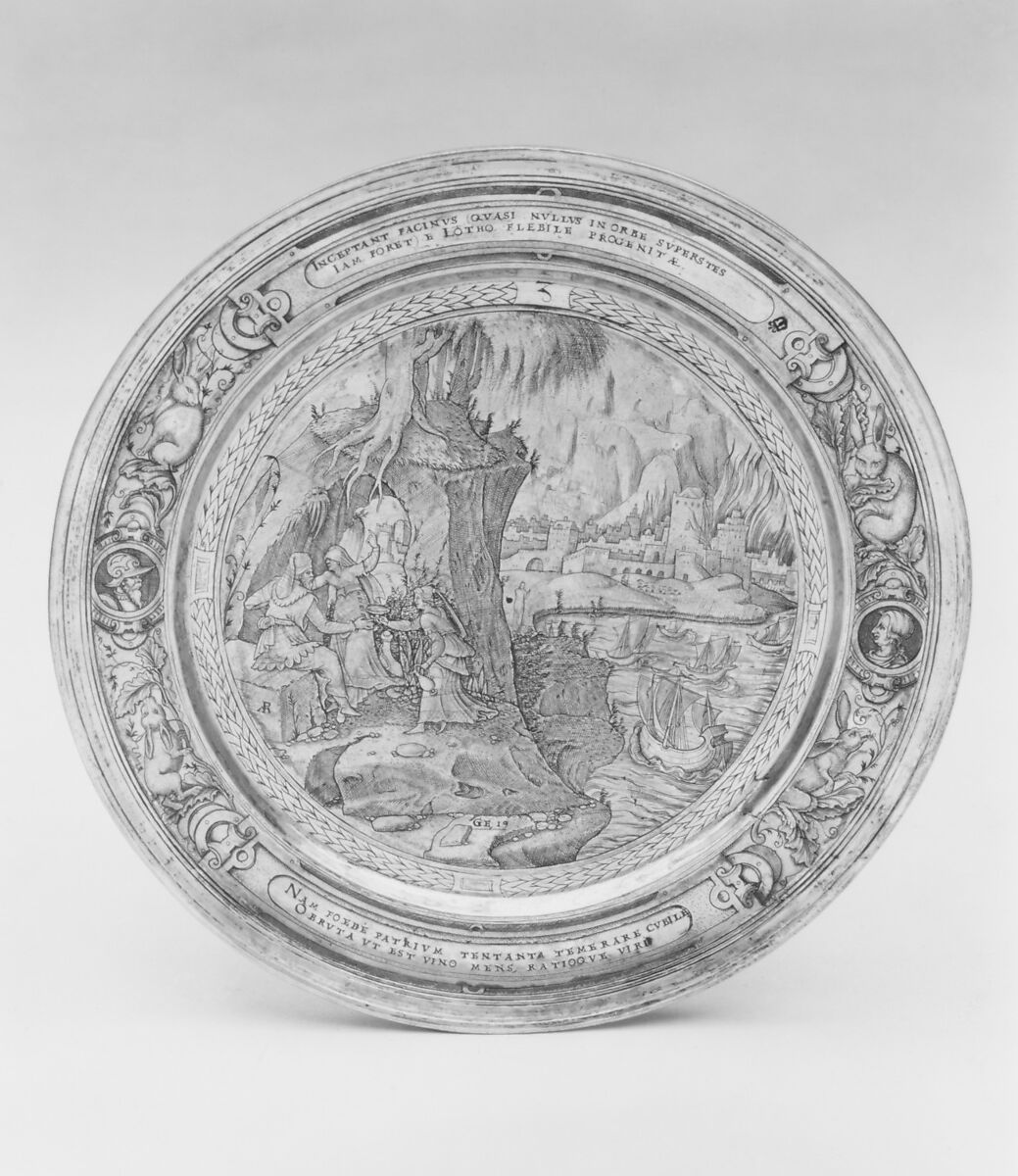 Lot Seduced by his Daughters, Possibly engraved by P.M., Silver, partly gilded, probably British