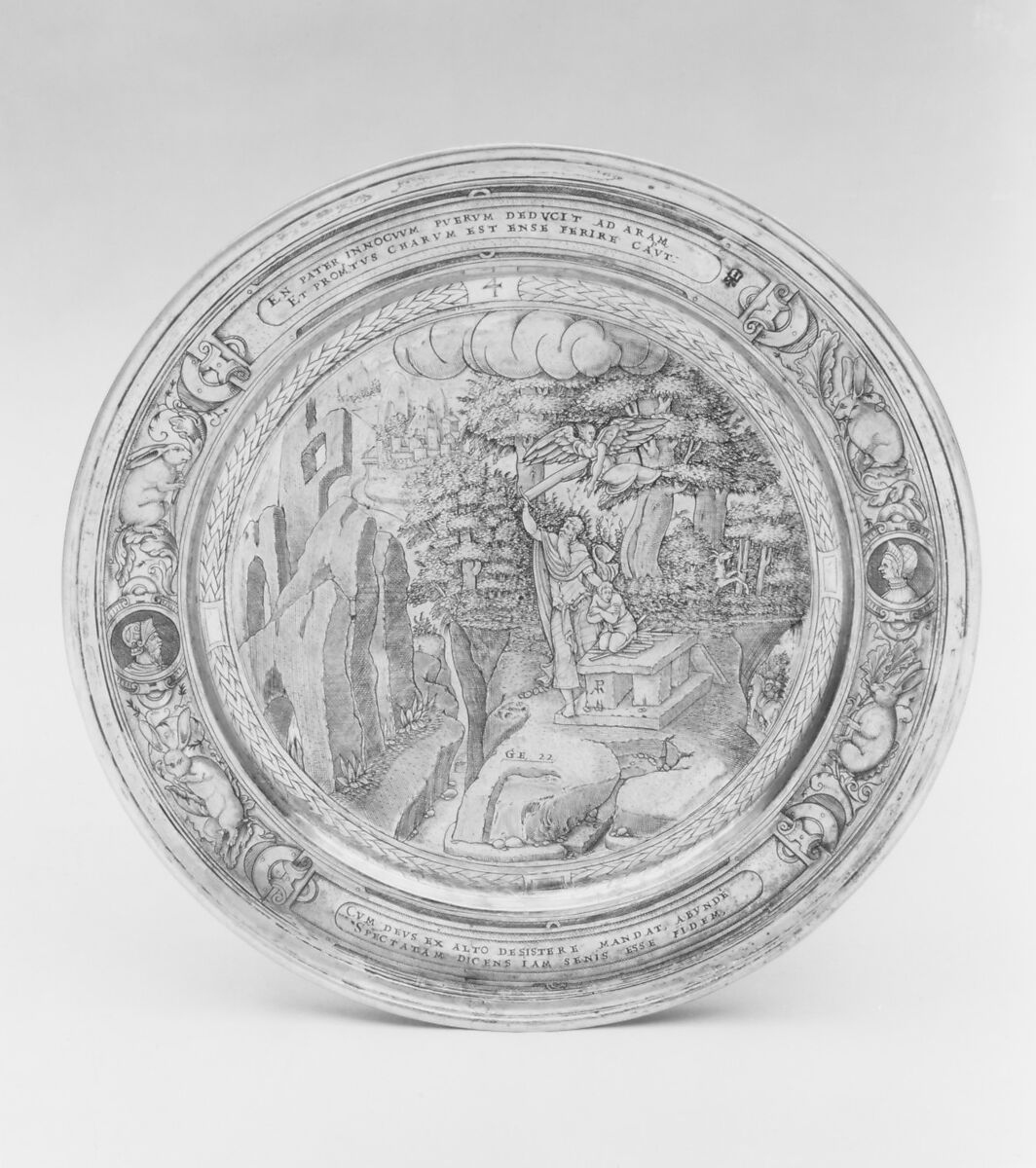The Sacrifice of Isaac, Possibly engraved by P.M., Silver, partly gilded, probably British
