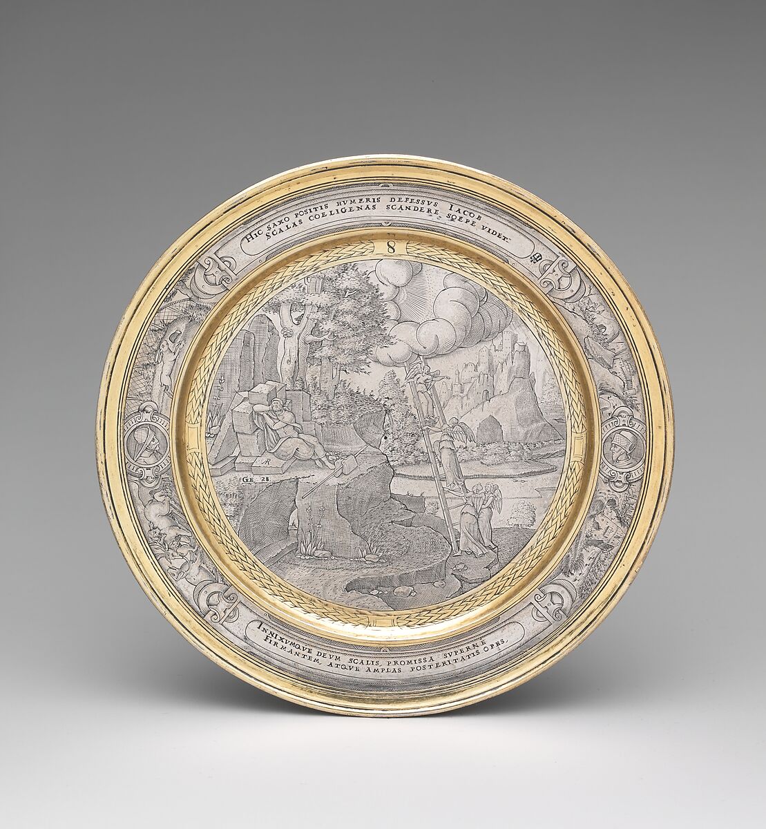 Jacob's Dream, Possibly engraved by P.M., Silver, partly gilded, probably British 