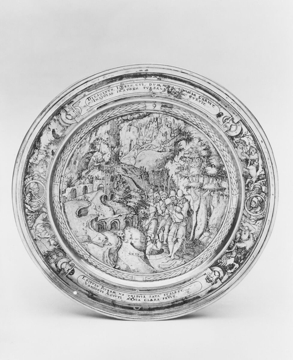 Joseph Lowered into the Pit, Possibly engraved by P.M., Silver, partly gilded, probably British