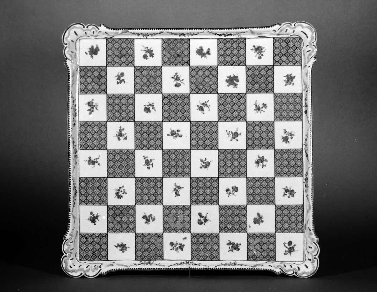 Chessboard, Meissen Manufactory (German, 1710–present), Hard-paste porcelain, German, Meissen 
