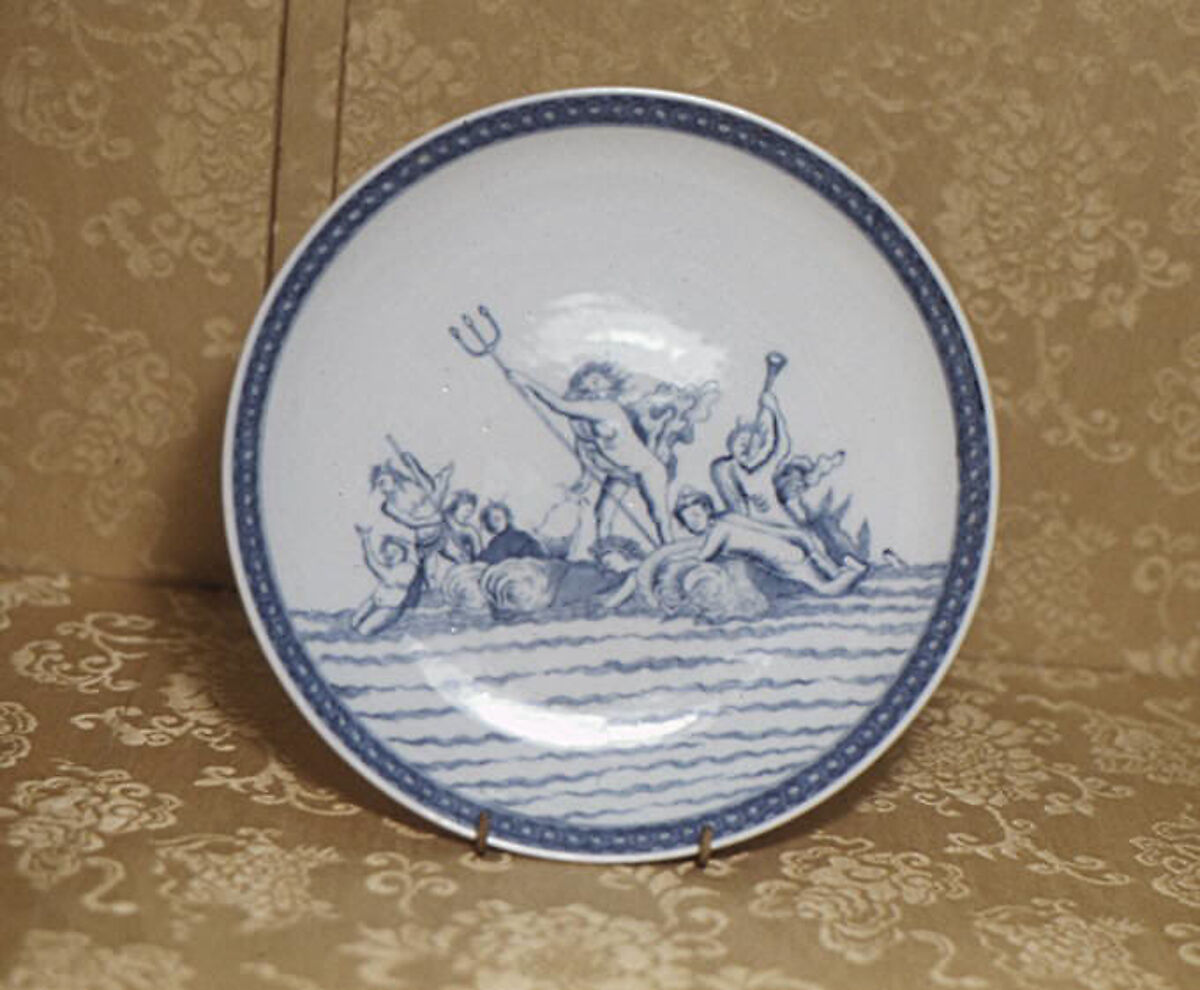 Plate, Based on a composition by Abraham Bloemaert (Netherlandish, Gorinchem 1566–1651 Utrecht), Hard-paste porcelain, Chinese, probably for Dutch market 