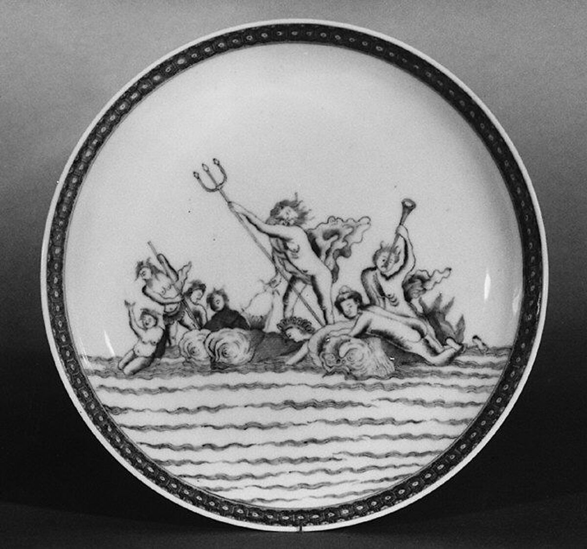 Plate, Based on a composition by Abraham Bloemaert (Netherlandish, Gorinchem 1566–1651 Utrecht), Hard-paste porcelain, Chinese, probably for Dutch market