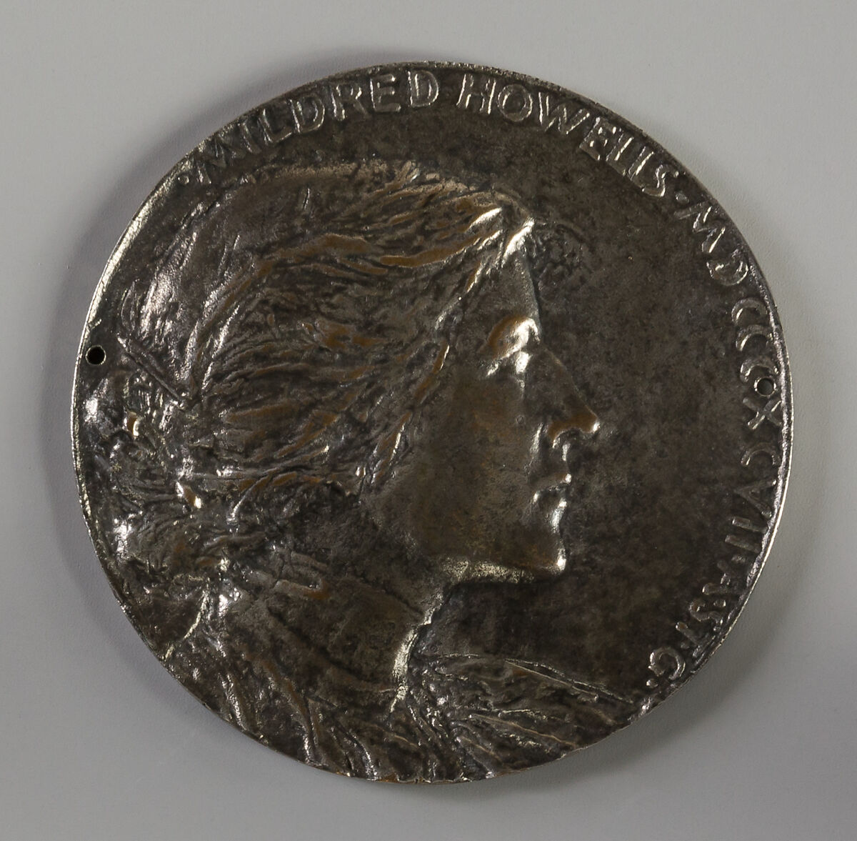 Mildred Howells, Augustus Saint-Gaudens (American, Dublin 1848–1907 Cornish, New Hampshire), silvered bronze, American 