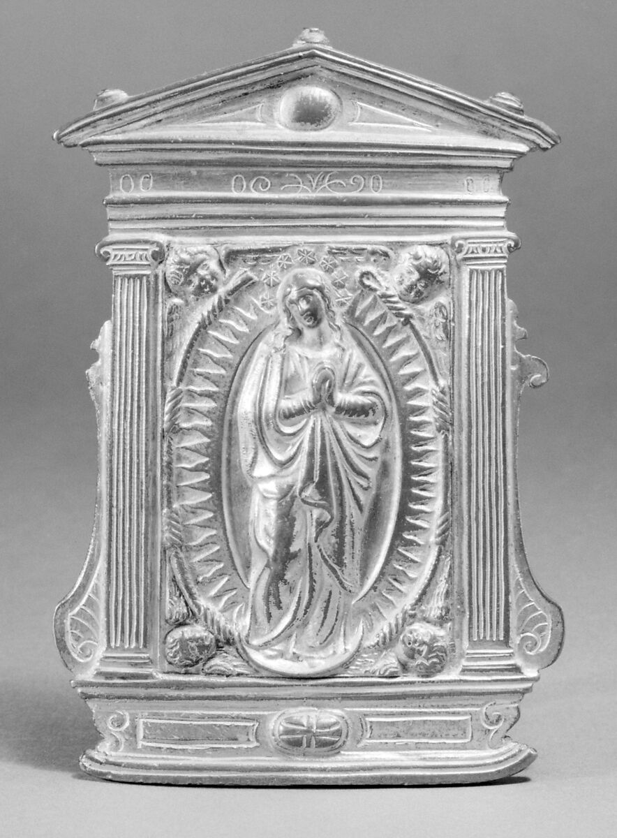 Virgin on Crescent Moon, Gilt bronze, Spanish 