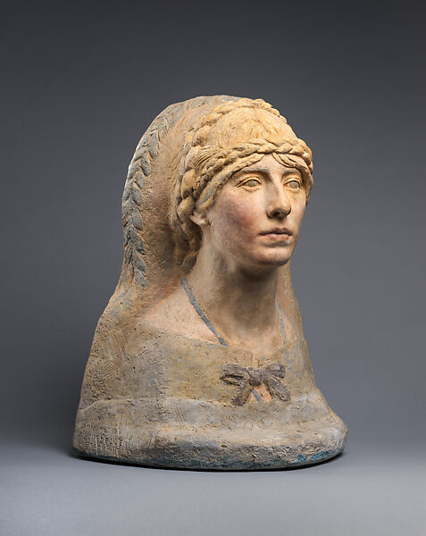 Irene Millet, Antoine-Emile Bourdelle (French, Montauban 1861–1929 Vésinet), Original plaster, tinted and polychromed, French, Paris