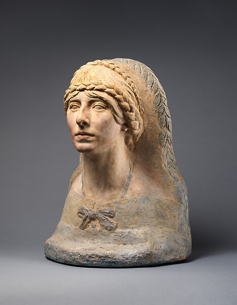 Irene Millet, Antoine-Emile Bourdelle (French, Montauban 1861–1929 Vésinet), Original plaster, tinted and polychromed, French, Paris