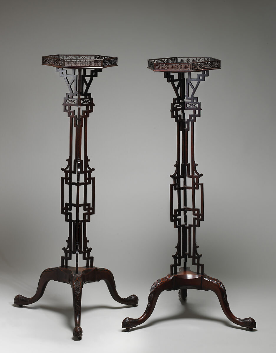 Candlestand (one of a pair), Mahogany, British 