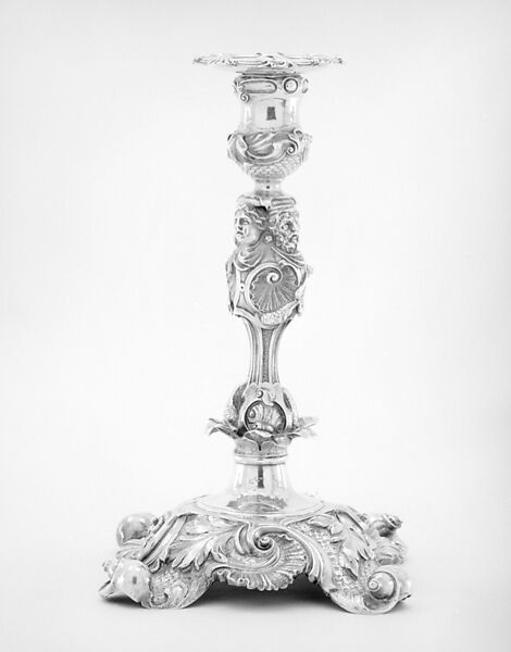 Four candlesticks, Silver, possibly British
