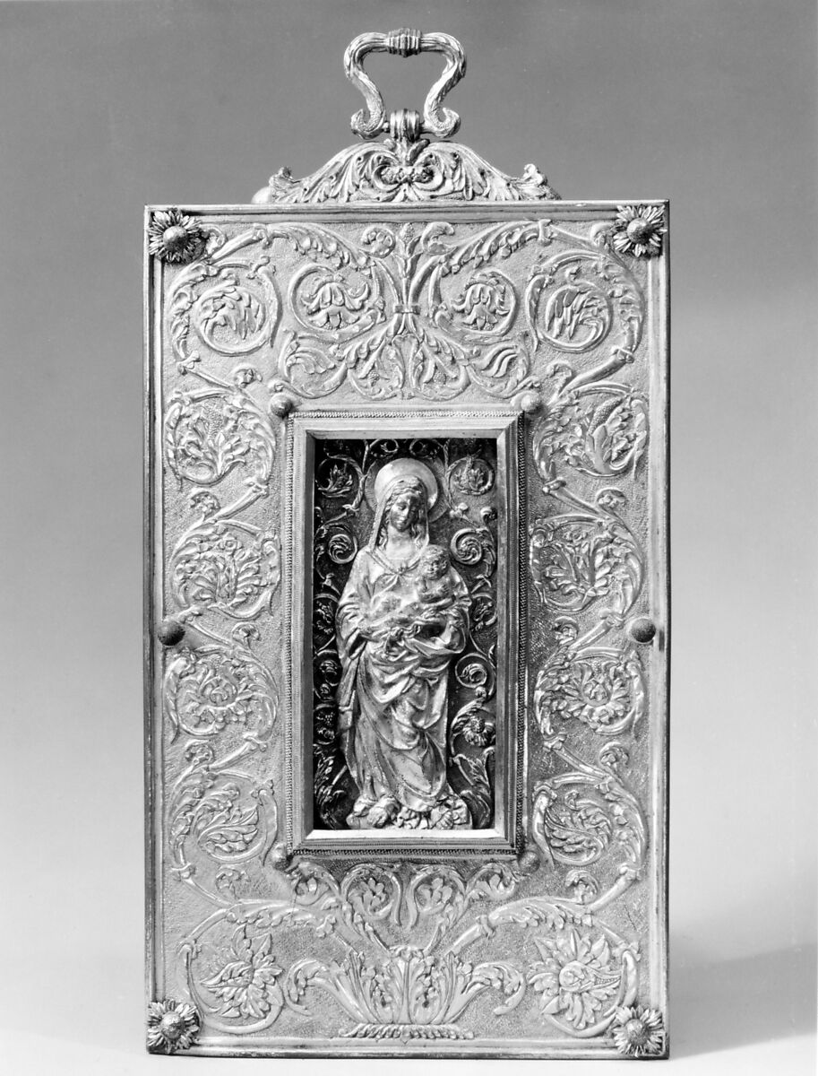 Virgin and Child, Francesco Marti (active 1489–1516), Gilt bronze and silver, Italian, Lucca