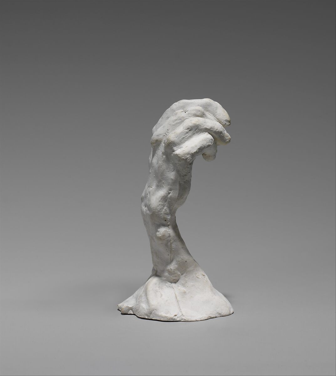 Hand with base, Auguste Rodin (French, Paris 1840–1917 Meudon), Cast plaster, French
