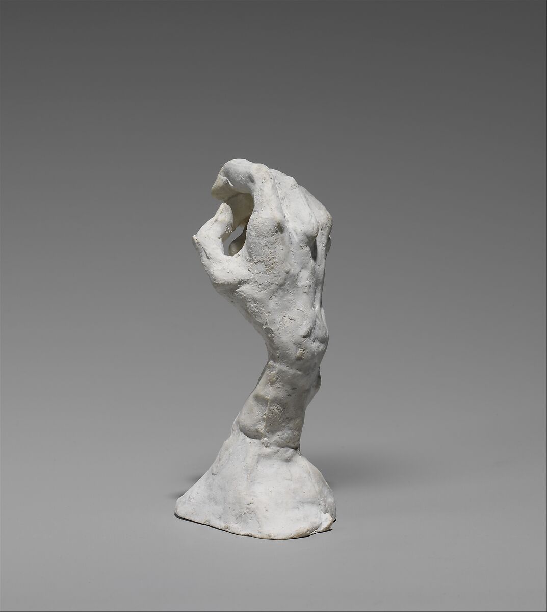 Hand with base, Auguste Rodin (French, Paris 1840–1917 Meudon), Cast plaster, French