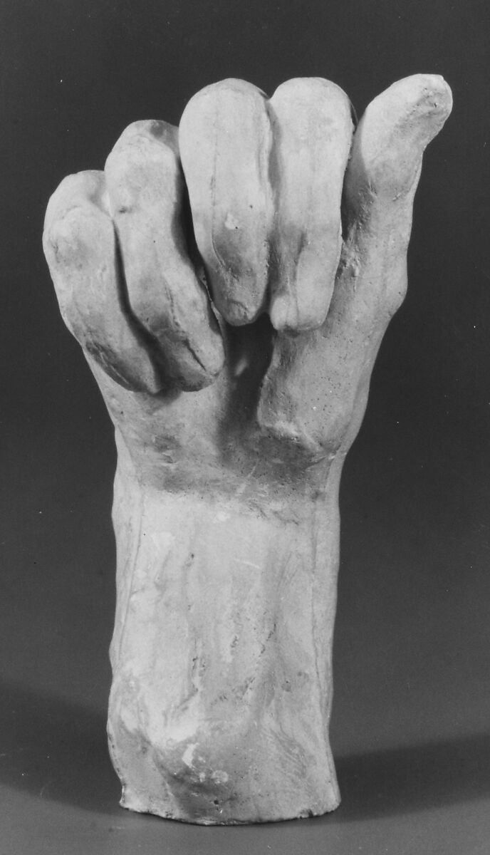Hand, Auguste Rodin (French, Paris 1840–1917 Meudon), Cast plaster, French 