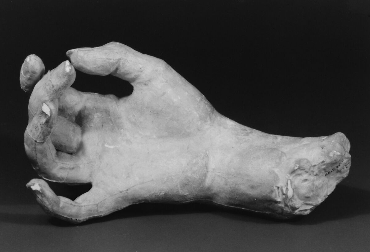 Girl's hand, Auguste Rodin (French, Paris 1840–1917 Meudon), Plaster, French 