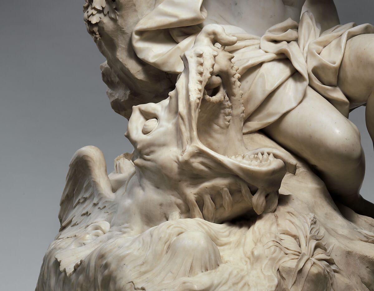 Andromeda and the Sea Monster, Domenico Guidi (Italian, 1625–1701), Marble, Italian, Rome