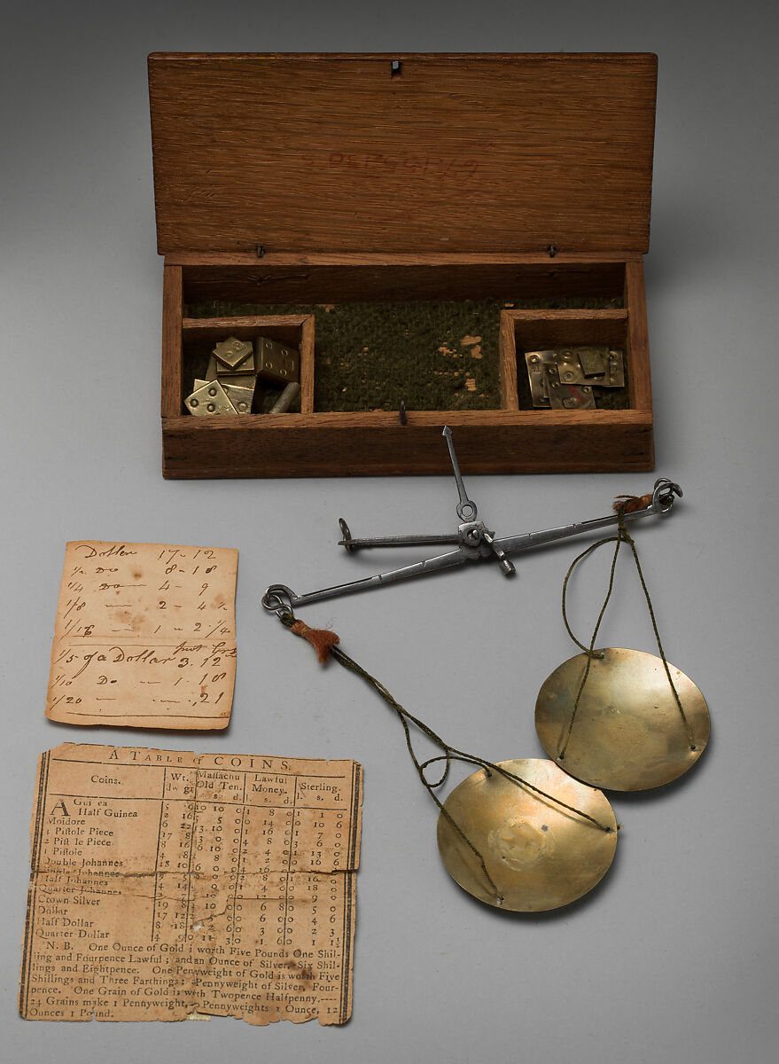 Scales and weights, Brass, steel, oak, British
