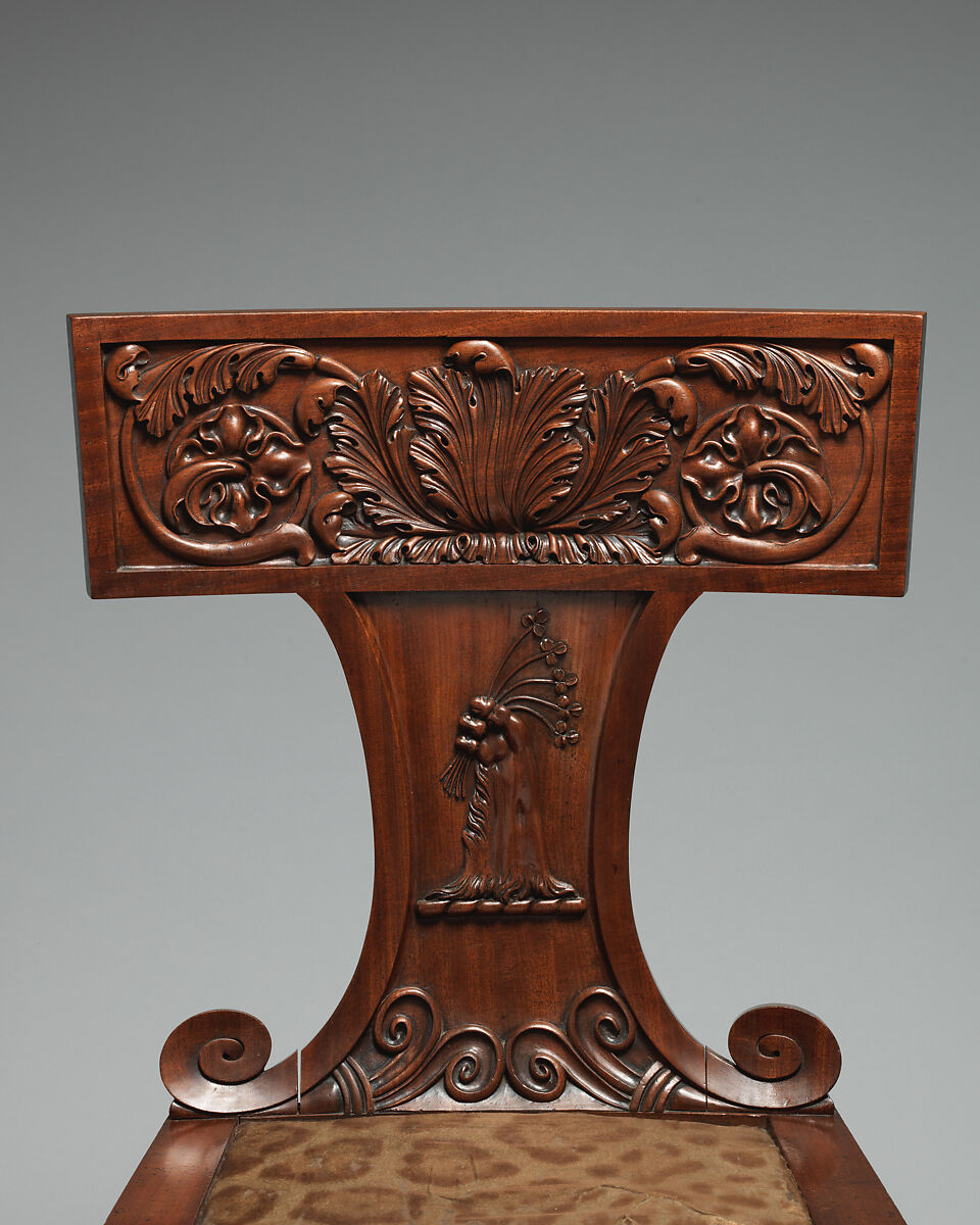 Side chair (part of a set), Attributed to Thomas Hope (British (born Holland), Amsterdam 1769–1831 London), Mahogany, British
