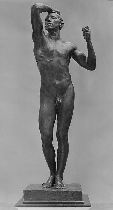The Age of Bronze (L'Age d'airain), Auguste Rodin (French, Paris 1840–1917 Meudon), Bronze, French