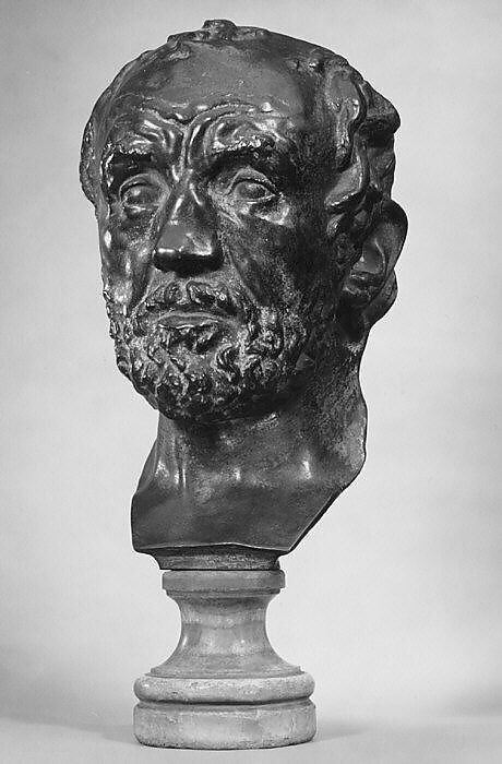 Mask of the Man with the Broken Nose (Masque de l'homme au nez cassé), Auguste Rodin (French, Paris 1840–1917 Meudon), Bronze, French 