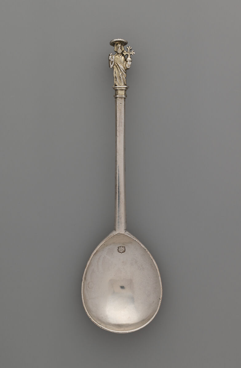 Apostle spoon: Master, William Cawdell (British, 1560–1625), Silver, partly gilded, British, London 