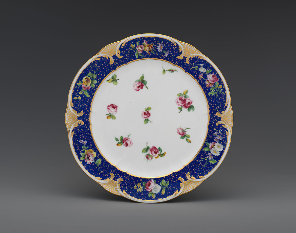 Plate (assiette à palmes), Sèvres Manufactory (French, 1740–present), Soft-paste porcelain, French, Sèvres 