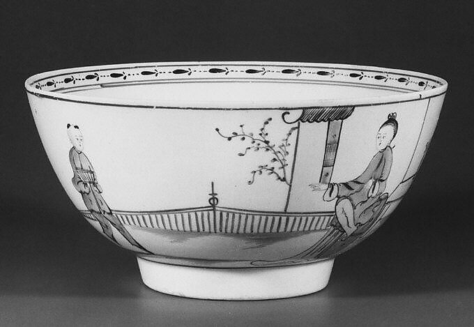 Waste bowl (part of a service), Lowestoft (British, 1757–ca. 1803), Soft-paste porcelain, British, Lowestoft 