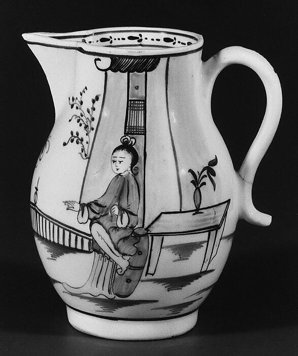 Cream pitcher (part of a service), Lowestoft (British, 1757Cca. 1803), Soft-paste porcelain, British, Lowestoft 