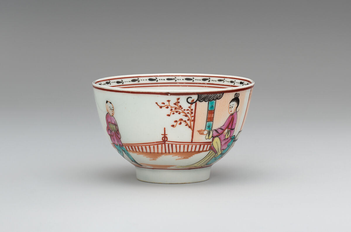Cups (6) (part of a service), Lowestoft (British, 1757–ca. 1803), Soft-paste porcelain, British, Lowestoft