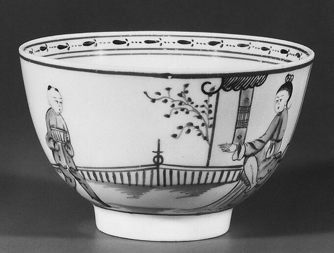 Cups (6) (part of a service), Lowestoft (British, 1757–ca. 1803), Soft-paste porcelain, British, Lowestoft 