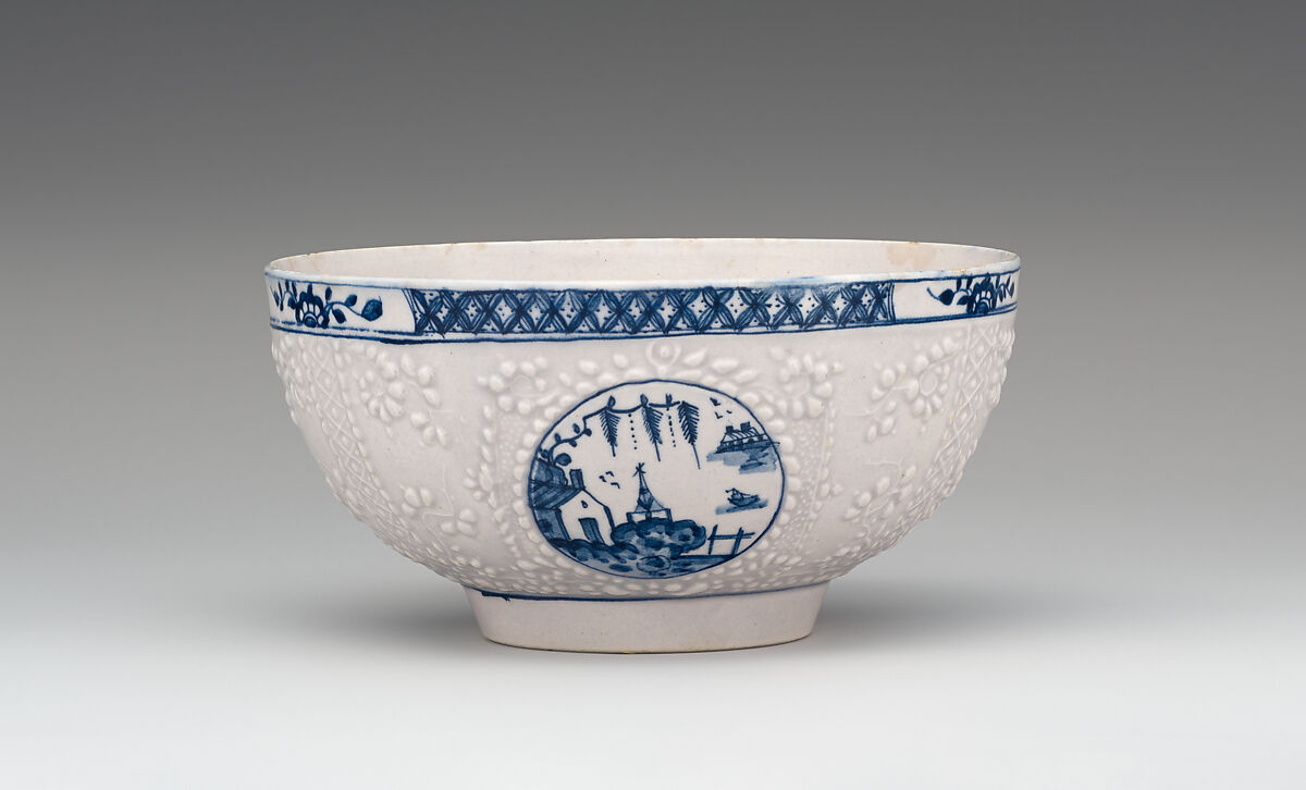 Bowl, Lowestoft (British, 1757–ca. 1803), Soft-paste porcelain, British, Lowestoft