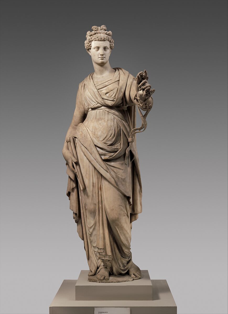 Temperance, Giovanni Caccini (Italian, 1556–1613), Marble, Italian, Florence