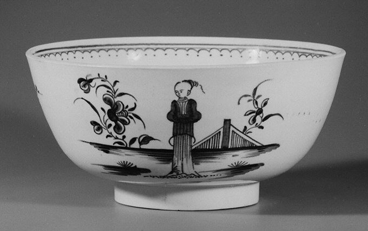 Waste bowl (part of a service), Worcester factory (British, 1751–2008), Soft-paste porcelain, British, Worcester 