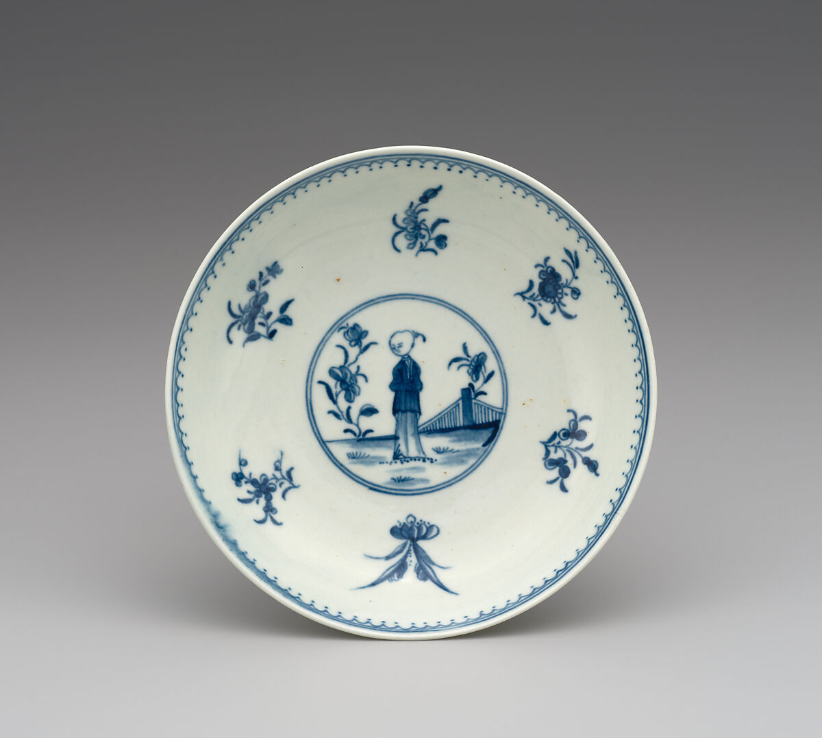 Two saucers (part of a service), Worcester factory (British, 1751–2008), Soft-paste porcelain, British, Worcester