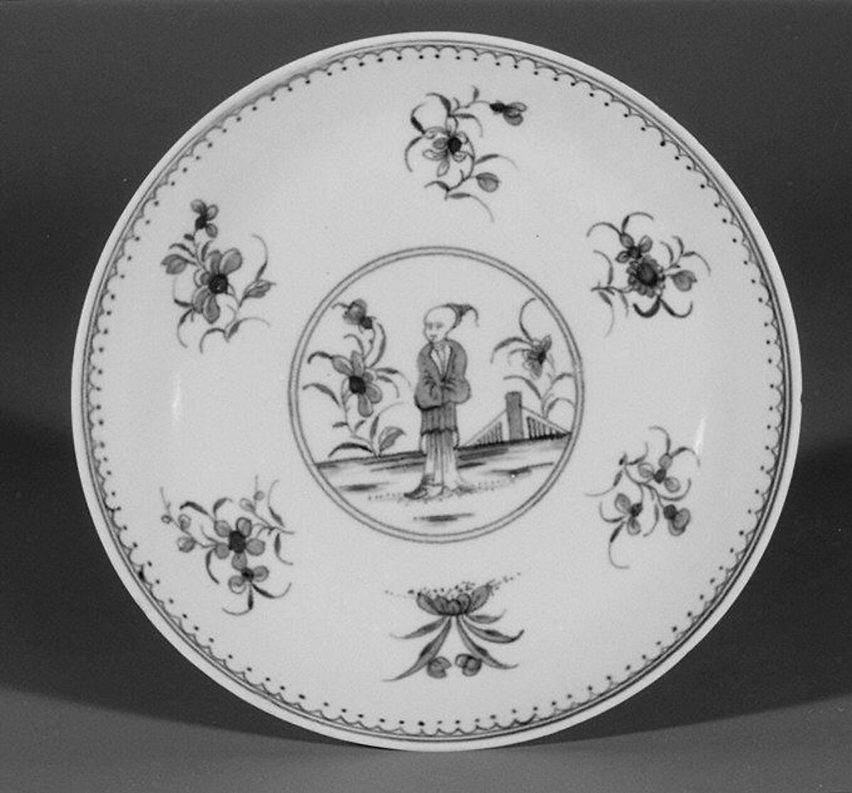 Two saucers (part of a service), Worcester factory (British, 1751–2008), Soft-paste porcelain, British, Worcester 