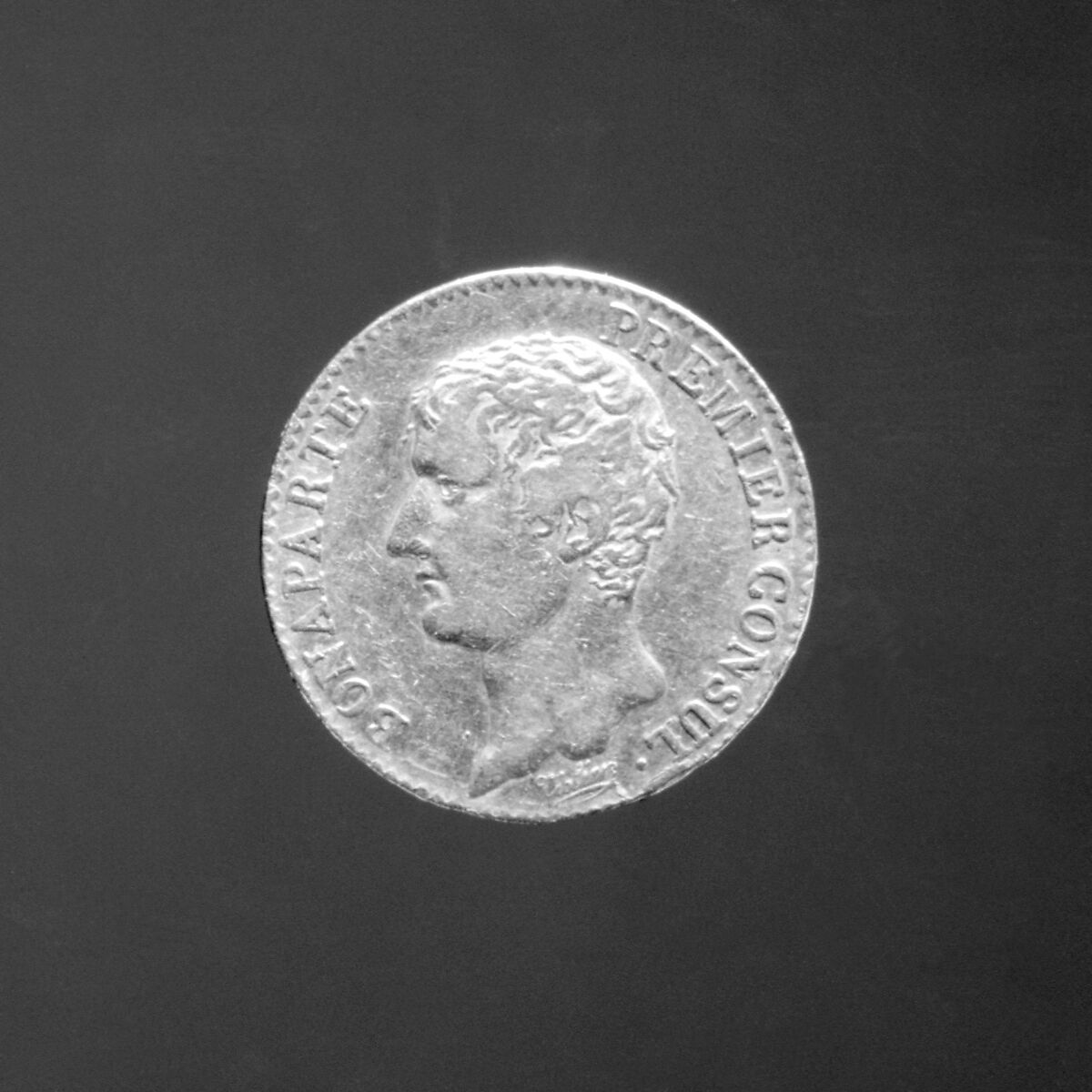 20-franc piece, year 12A, First Consul, Medalist: Nicholas-Pierre Tiolier (French, Paris 1784–1843 Paris), Gold, French