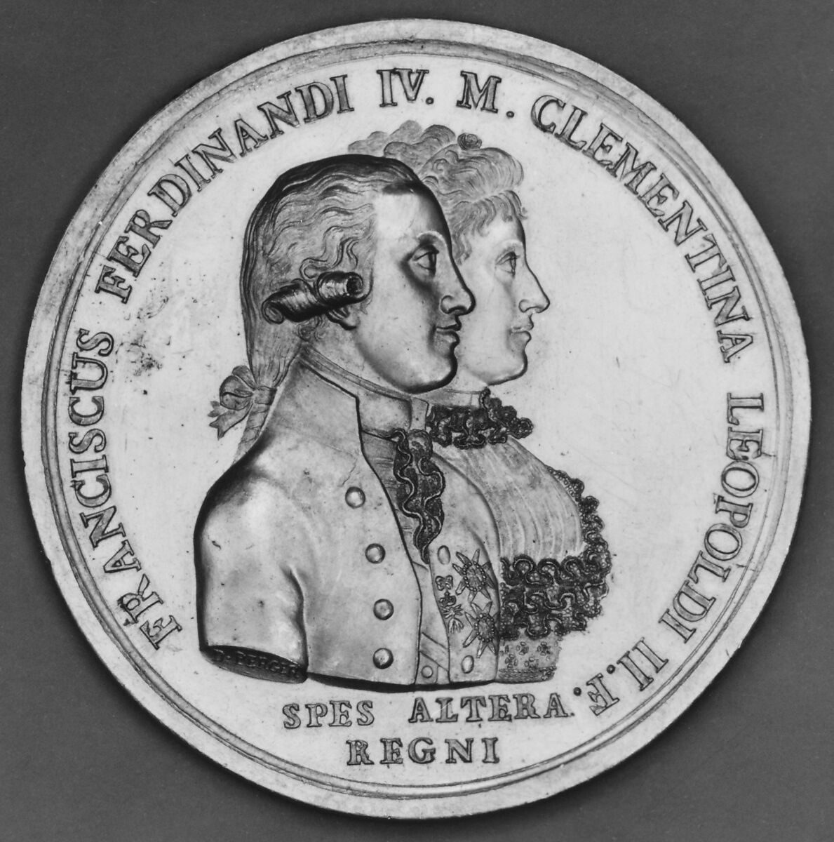 Francis Ferdinand IV and Clementina, Medalist: Bernhard Perger, Gold, German 