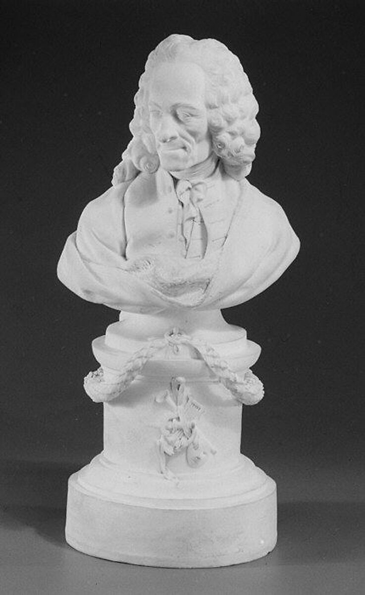 Bust of Voltaire, Paul-Louis Cyfflé (French, Bruges 1724–1806 Brussels), Terre de Lorraine, French, Lunéville 