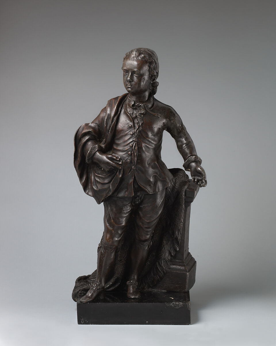 A young boy, Possibly by Sir Henry Cheere (British, London 1703–1781 London), Lead, marble, British 